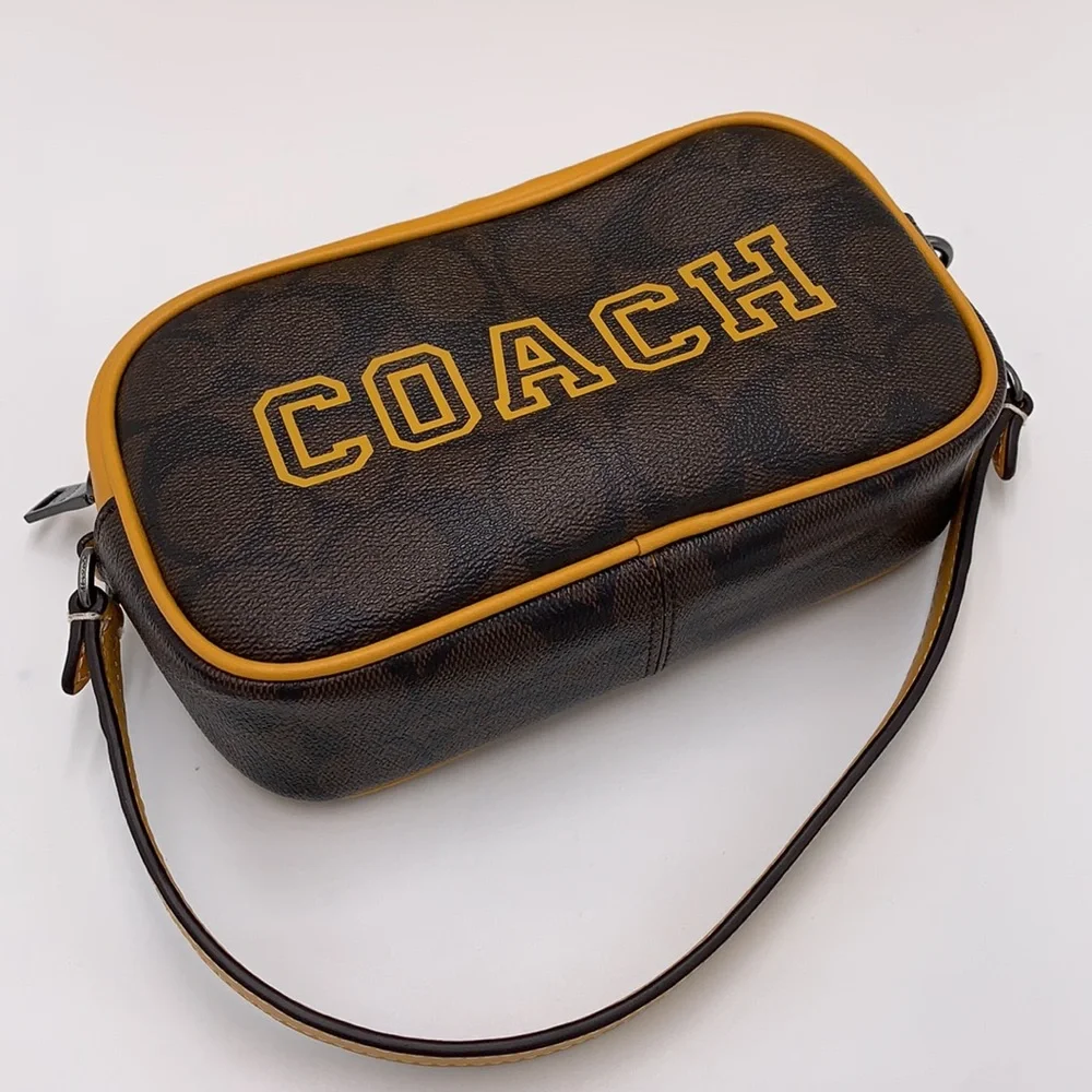 COACH Jamie Wristlet In Signature Canvas With Varsity Motif - Picture 15 of 16